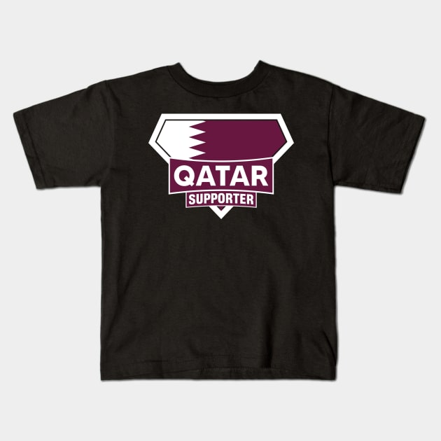 Qatar Super Flag Supporter Kids T-Shirt by ASUPERSTORE